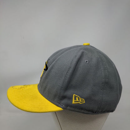 Miami Heat Snapback Hat Gray Yellow NBA HWC Embroidered Logo OSFM New Era 9Fifty