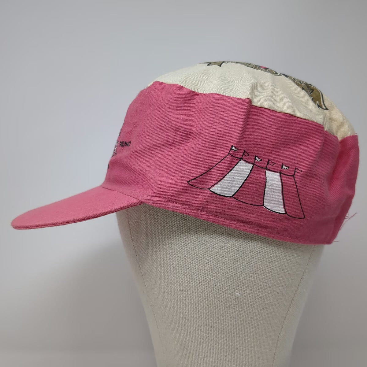 Designer Pro Circus Circus Las Vegas Hotel Casino Pink Army Cap Hat Vintage