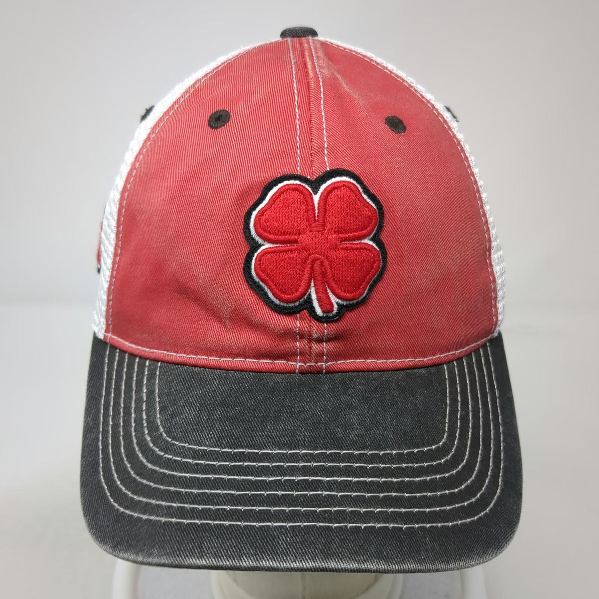 Black Clover Trucker Hat Red Gray OSFM University of Utah Utes Snapback Lucky