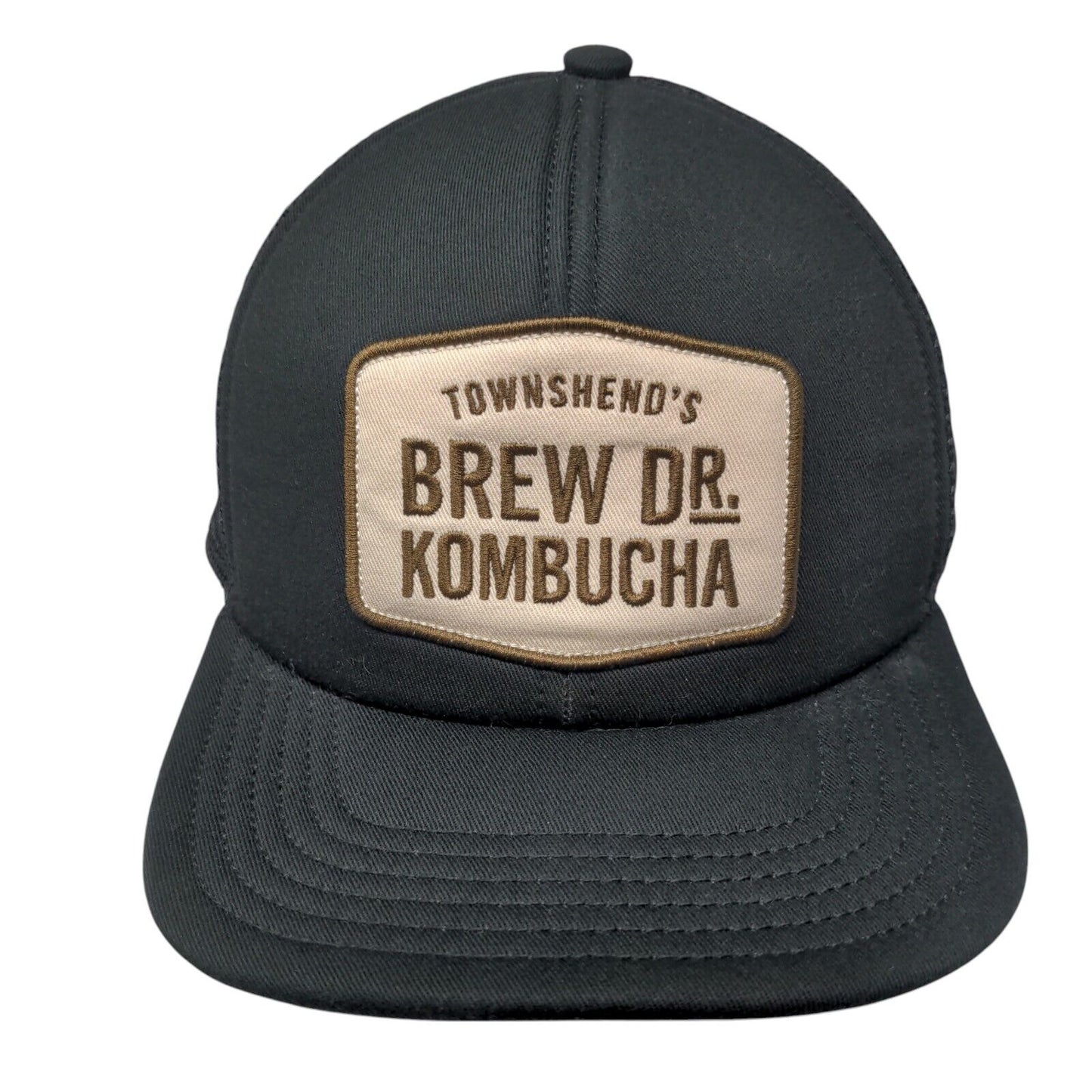 Townshend's Brew Dr. Kombucha Snapback Trucker Hat Black One Size Adjustable