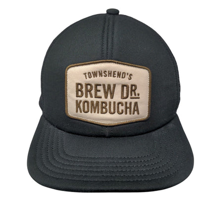 Townshend's Brew Dr. Kombucha Snapback Trucker Hat Black One Size Adjustable