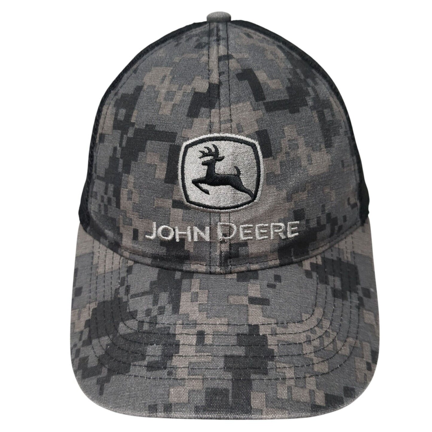 John Deere Snapback Trucker Hat Multicolor OS Adjustable Embroidered Mesh Back