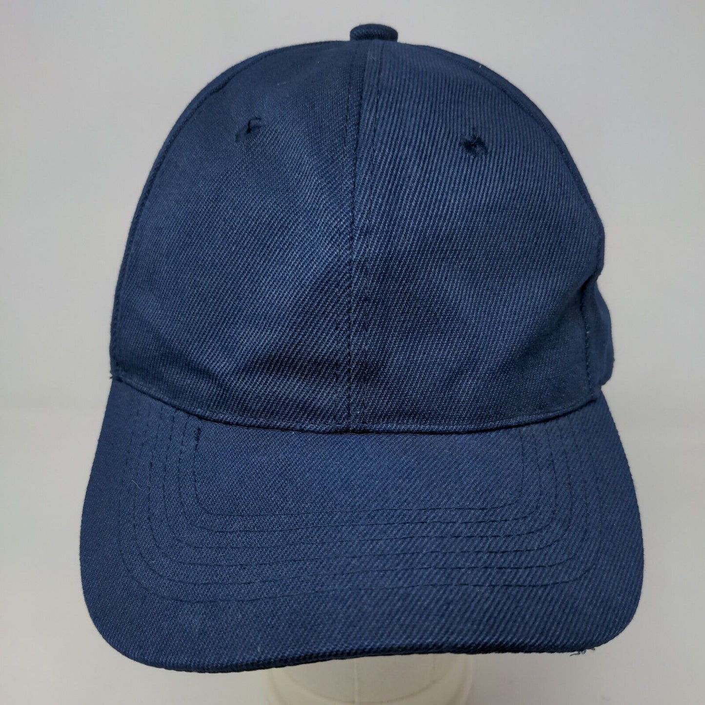 Unbranded Men's Strapback Hat Blue 100% Cotton Blank Adjustable