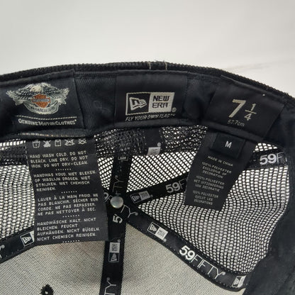 New Era Harley-Davidson Performance Parts Black 7 1/4 Baseball Cap Hat Mesh Back