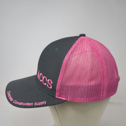 Richardson Trucker Hat Black Pink One Size Mesh Snapback CCS Concrete Supply