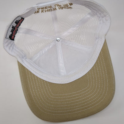 Farm Bureau Ins We Know Idaho We Grew Up Here Trucker Hat Tan OS Buck's Bags