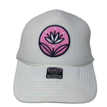 Lotus OK Let's Mahj Snapback Mesh Back Rope Trucker Hat White OSFM Otto