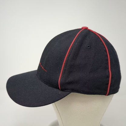 Jordan Baseball Cap Black Red Wool Fitted Hat 7 1/4 Jumpman Logo Embroidered