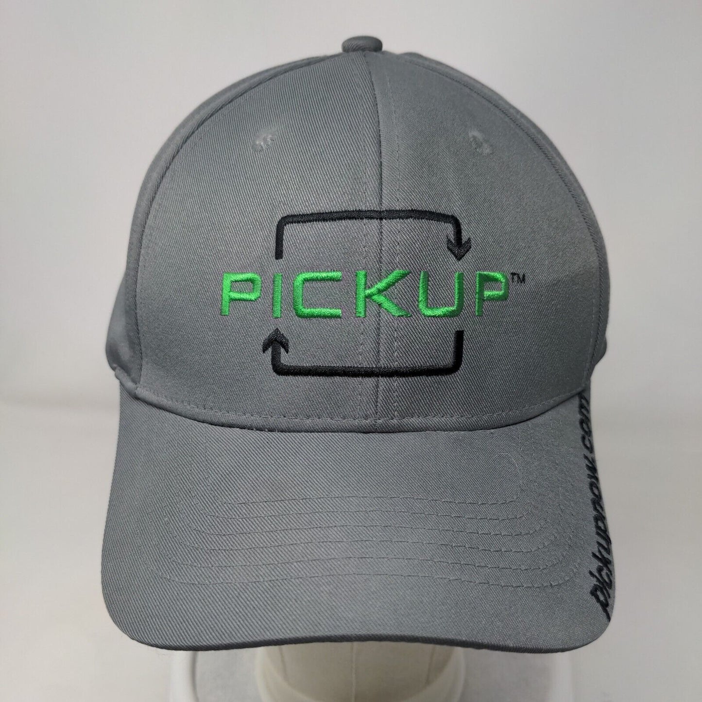 Pickup Strapback Hat Gray One Size Adjustable Embroidered 6 Panel