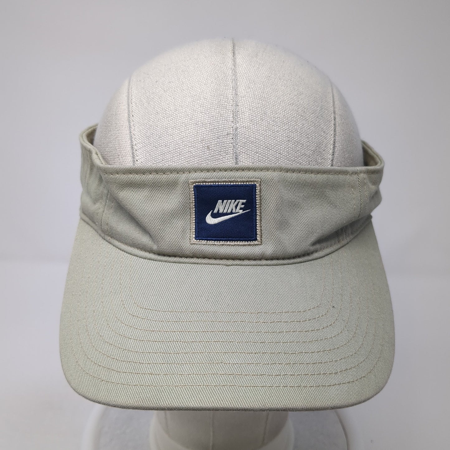 Nike Swoosh Just Do It Strapback Visor Hat Brown One Size Adjustable