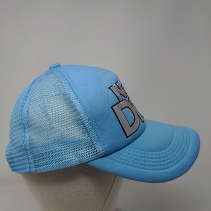 Nadie Como Dios Snapback Mesh Back Trucker Hat Blue One Size Breathable