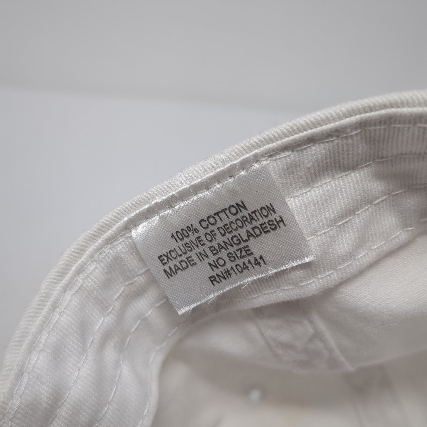 USA Flag Slideback Baseball Cap White One Size Adjustable Embroidered Patriotic
