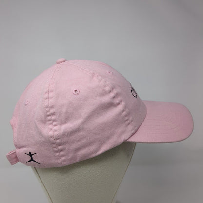 On Pointe Slideback Hat Pink OSFA Adjustable Embroidered 6 Panel Danskin