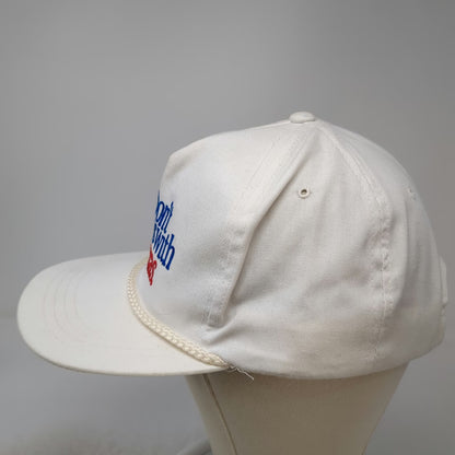 Yupoong 5 Panel White Red Blue One Size Braided Rope Don't Mess With Texas Hat