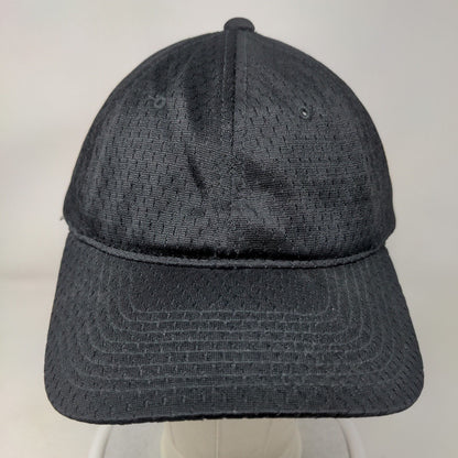 Signatures Snapback Mesh Hat Black OSFM Adjustable Breathable