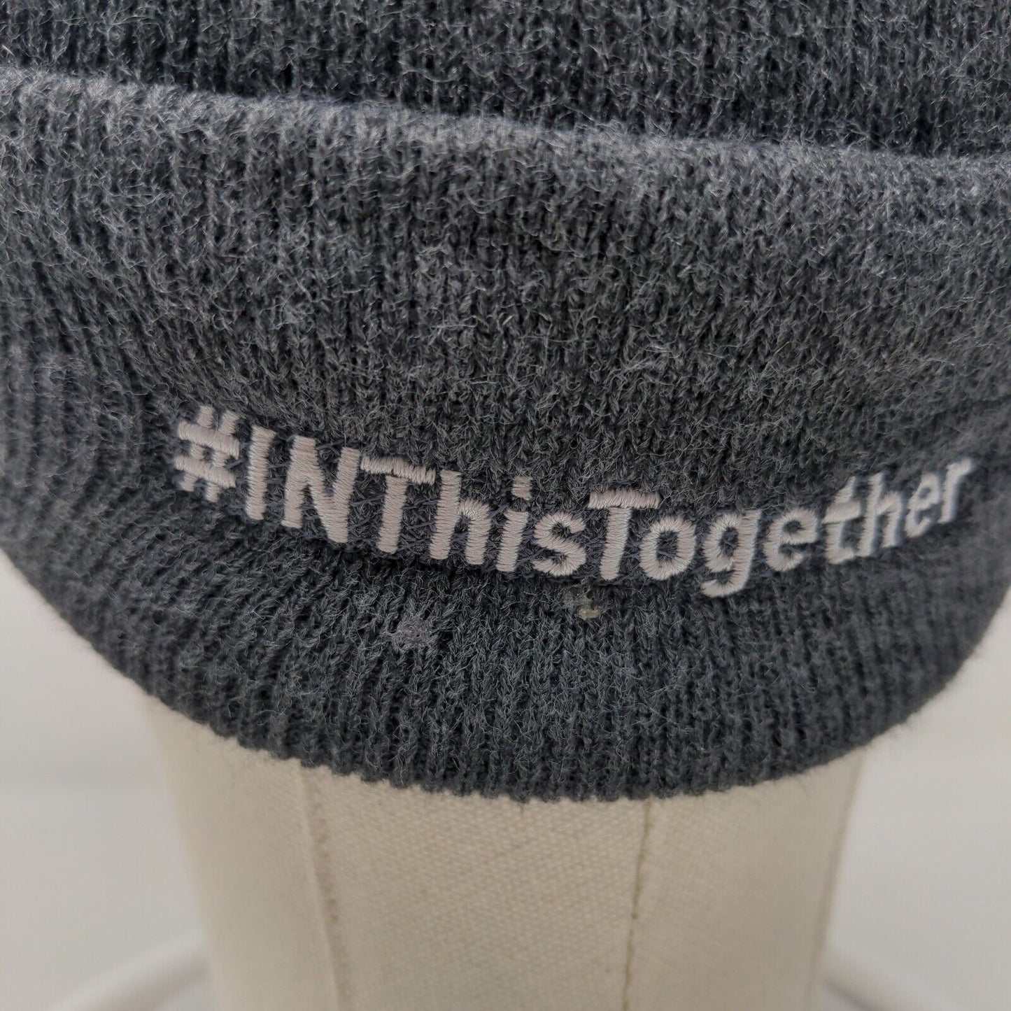 Cap America Men's Knit Beanie Hat Gray IU Health Hospital Embroidered Logo