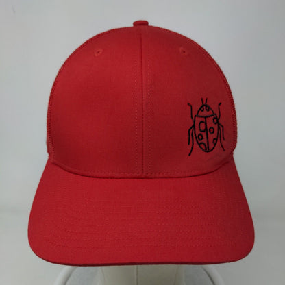 Richardson Style 112 Men's Snapback Mesh Back Trucker Hat Red Ladybug Logo