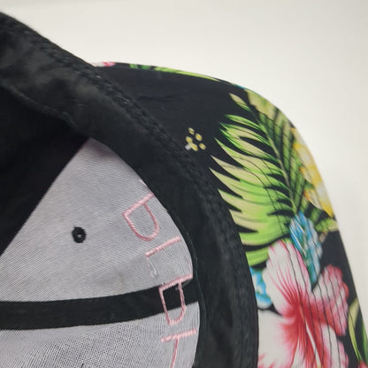 PI PHI Snapback Hat Multicolor One Size Embroidered Floral Hawaiian