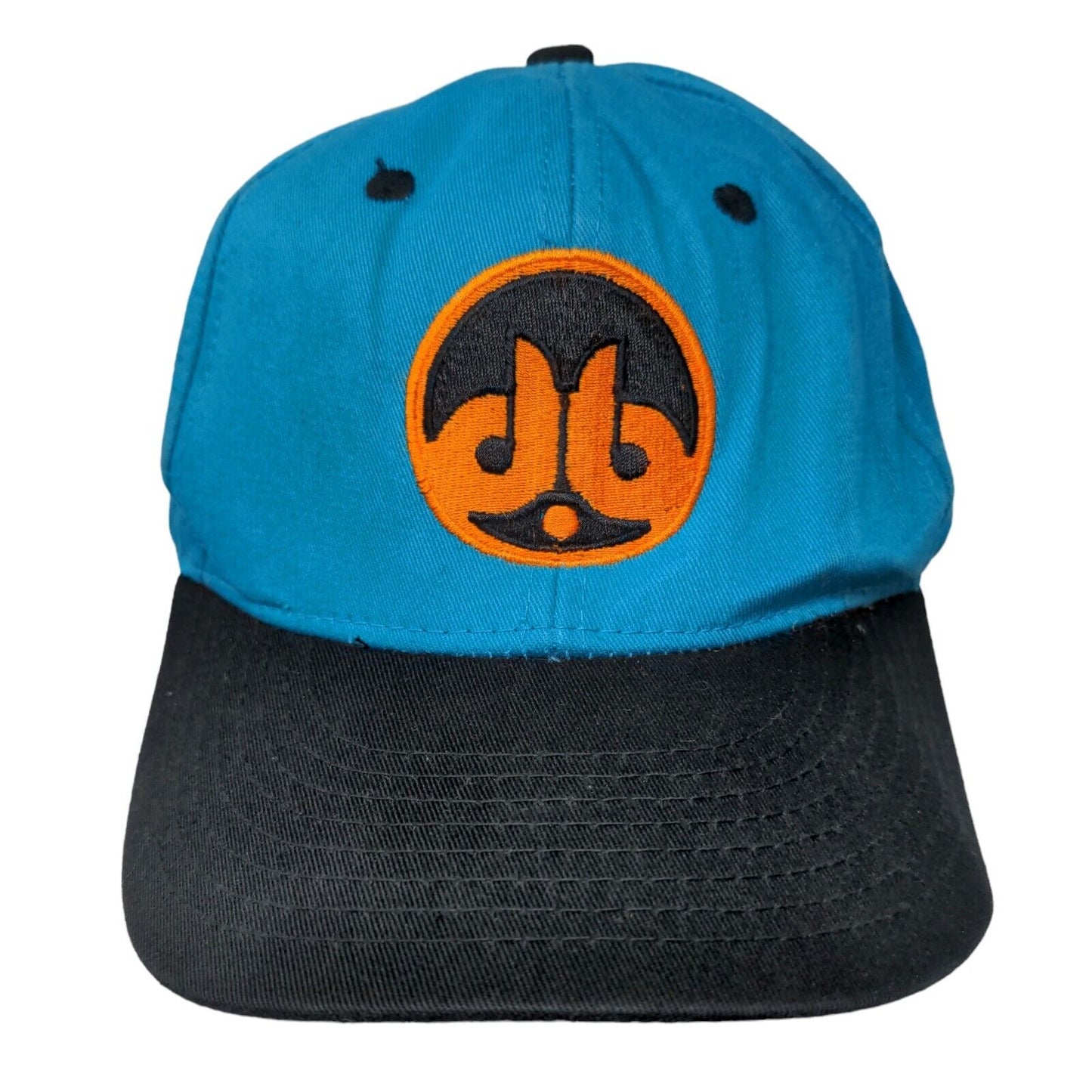 Monogram Snapback Hat Blue OSFM Embroidered Adjustable Colorblock