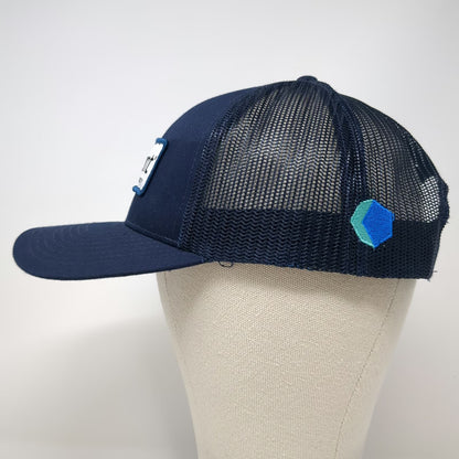 Cap America Trucker Hat Blue One Size Kount Equifax Patch Snapback Mesh Back