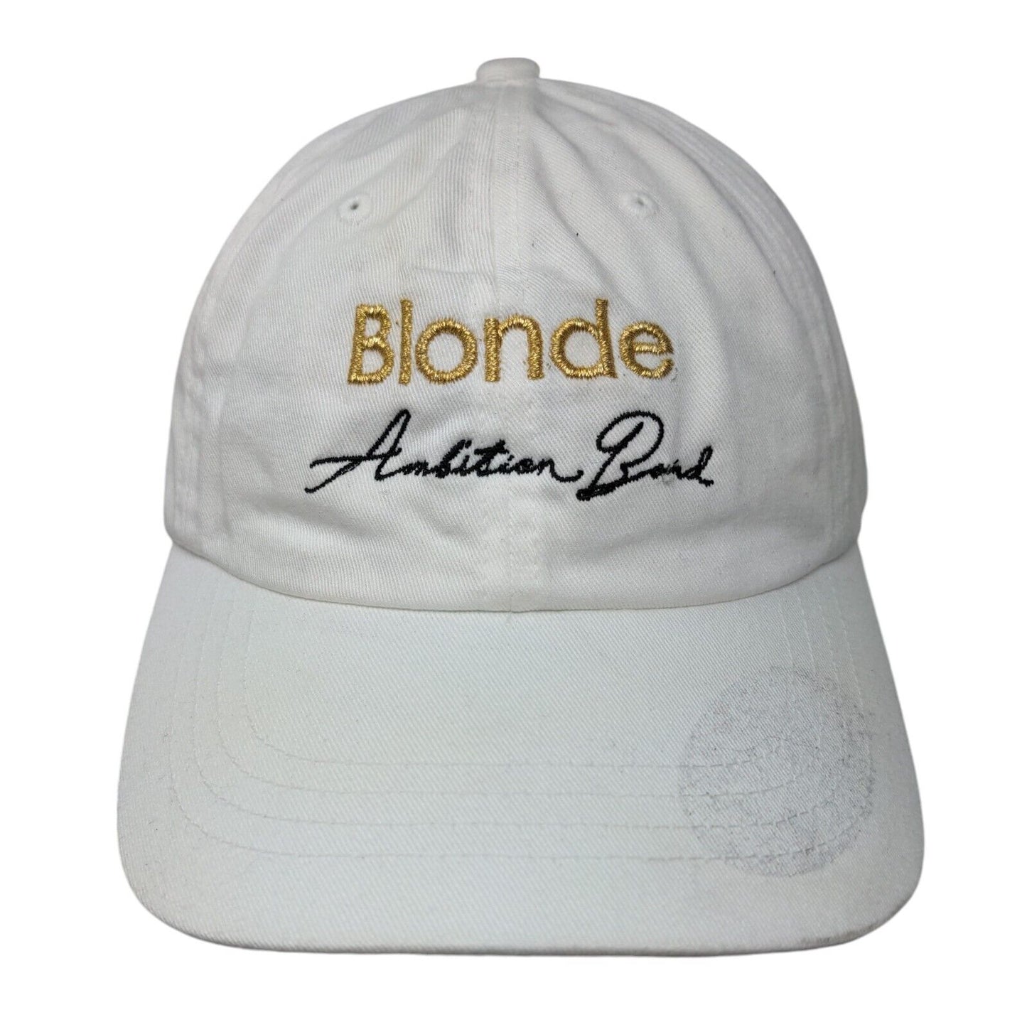 Blonde Ambition Band Slideback Hat White One Size Embroidered Yupoong