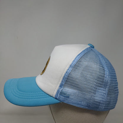 Smiley Emoji Embroidered Snapback Trucker Hat Multicolor One Size Mesh Back