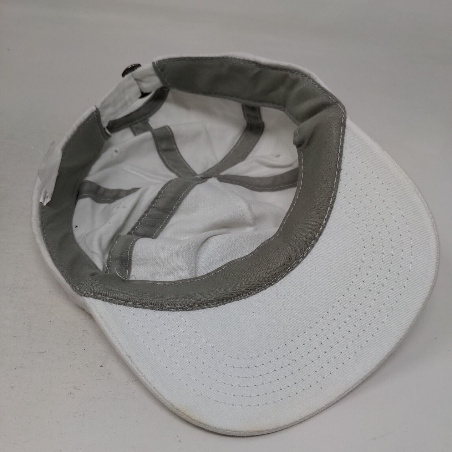 A to Z Football Slideback Hat White One Size Adjustable Solid 5 Panel