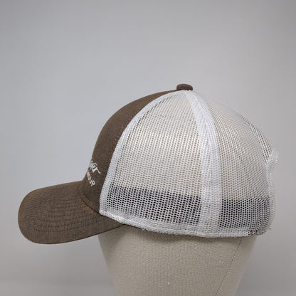 Stover Group Strapback Trucker Hat Brown One Size Adjustable Mesh Outdoor Cap