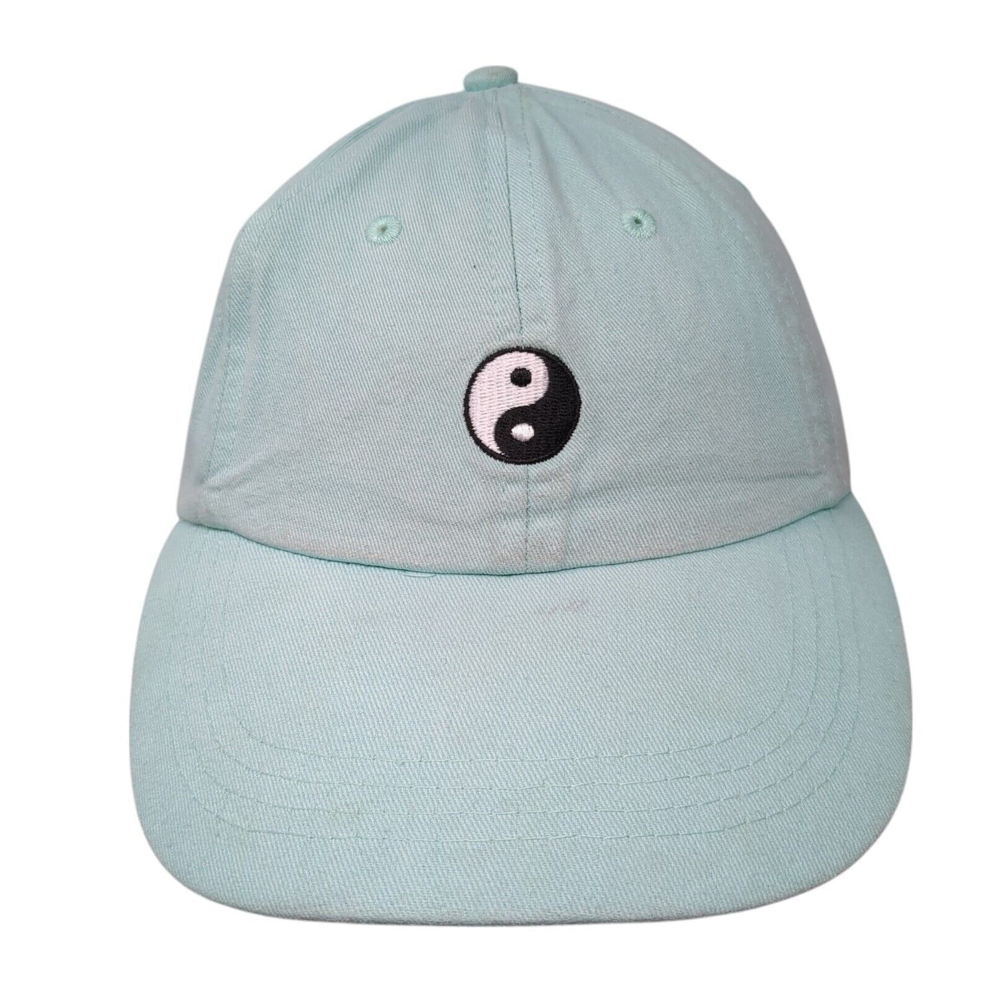 Yin Yang Slideback Hat Bluish-Green One Size Adjustable Embroidered 6 Panel