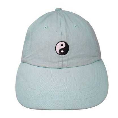 Yin Yang Slideback Hat Bluish-Green One Size Adjustable Embroidered 6 Panel