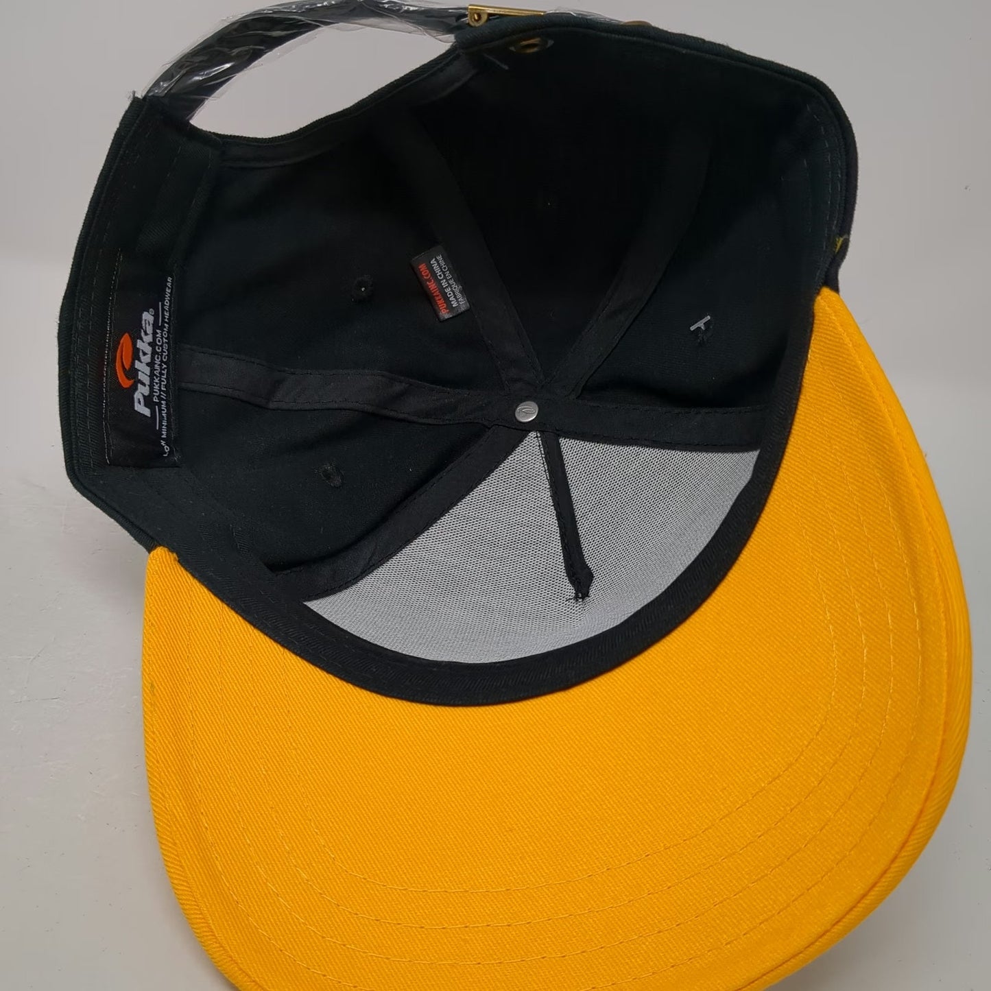 Pukka 5 Panel Black Yellow Hat OSFM Pittsburgh Legends Events 2025 Burns Wilcox