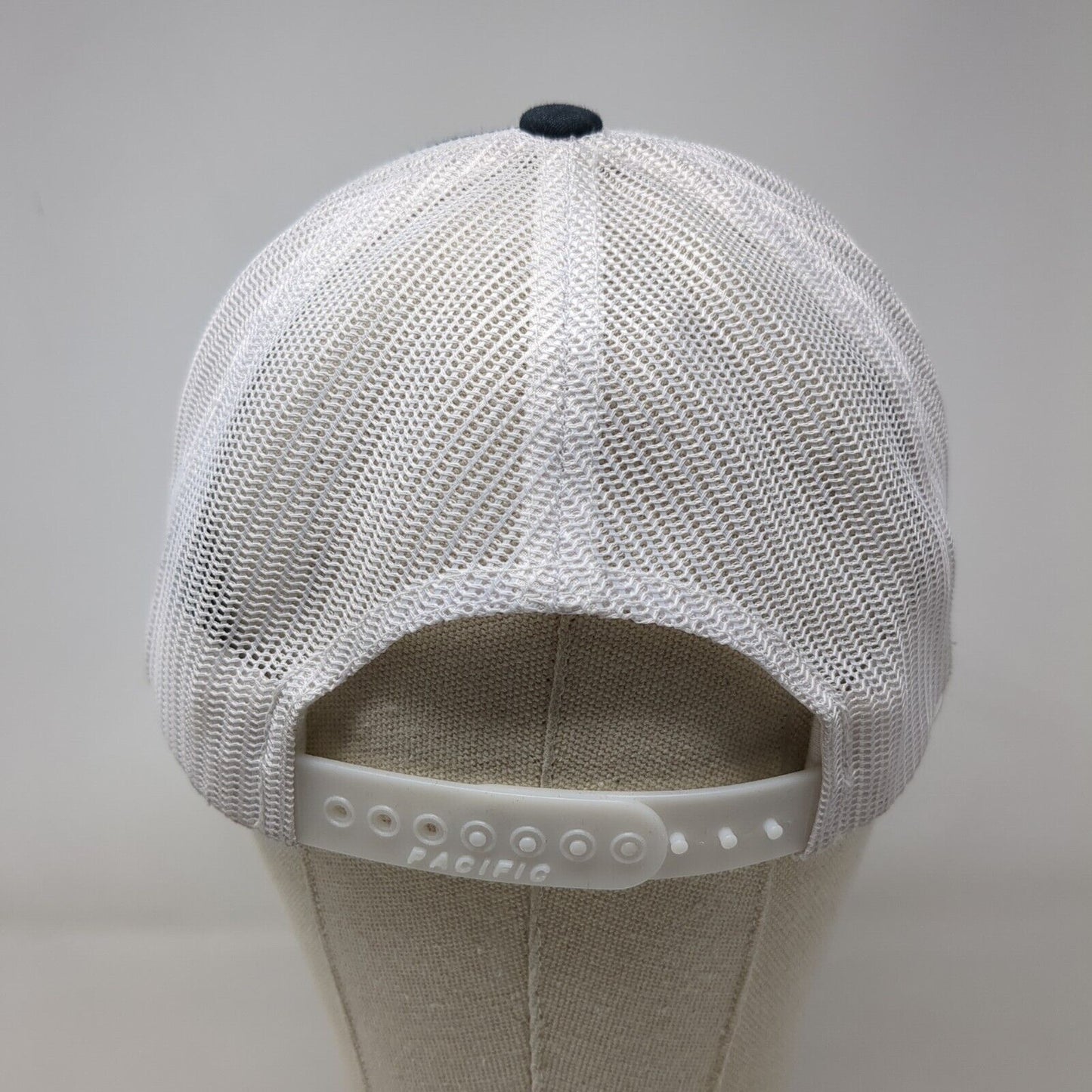 FNT Idaho Leather Patch Snapback Trucker Hat Black OSFA Mesh Back