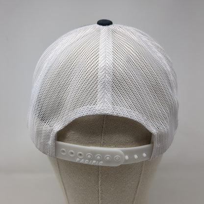 FNT Idaho Leather Patch Snapback Trucker Hat Black OSFA Mesh Back