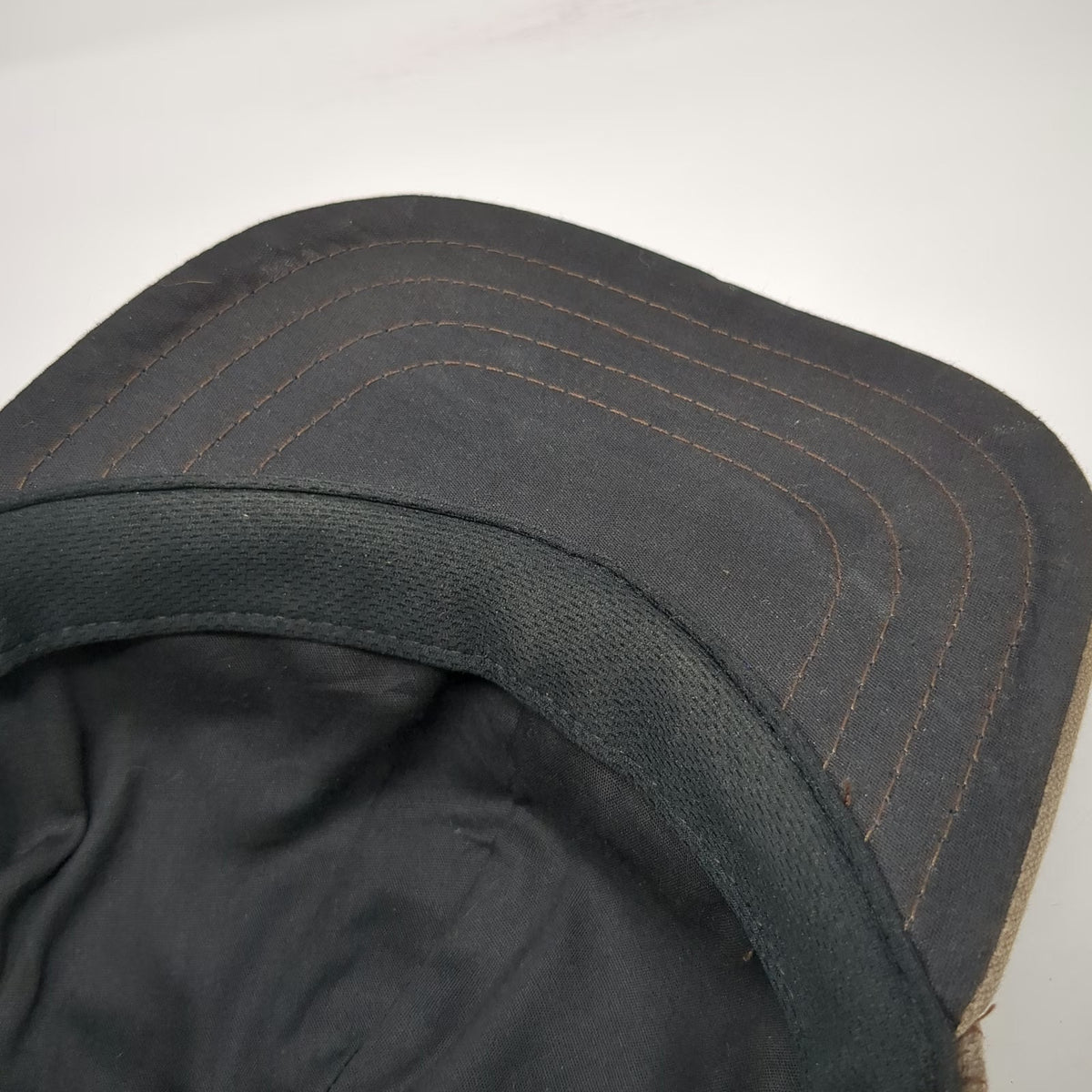 Stormy Kromer Baseball Cap Brown 7 3/4 Waxed Canvas SK Logo Fitted USA Made Hat