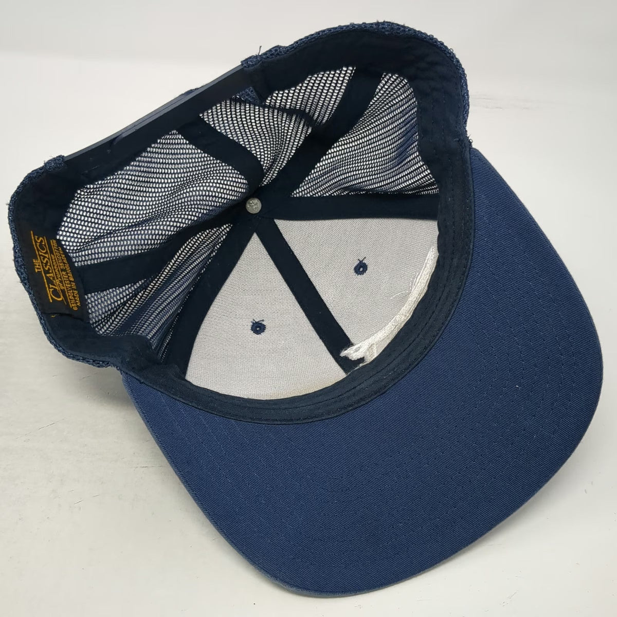 Yupoong Trucker Hat Blue One Size White Iguana Mesh Snapback Baseball Cap