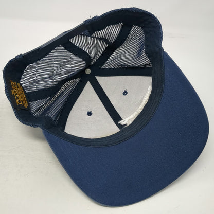 Yupoong Trucker Hat Blue One Size White Iguana Mesh Snapback Baseball Cap