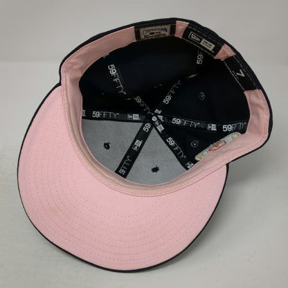 Detroit Tigers MLB New Era Baseball Cap Blue 7 Anniversary Side Patch Pink Brim