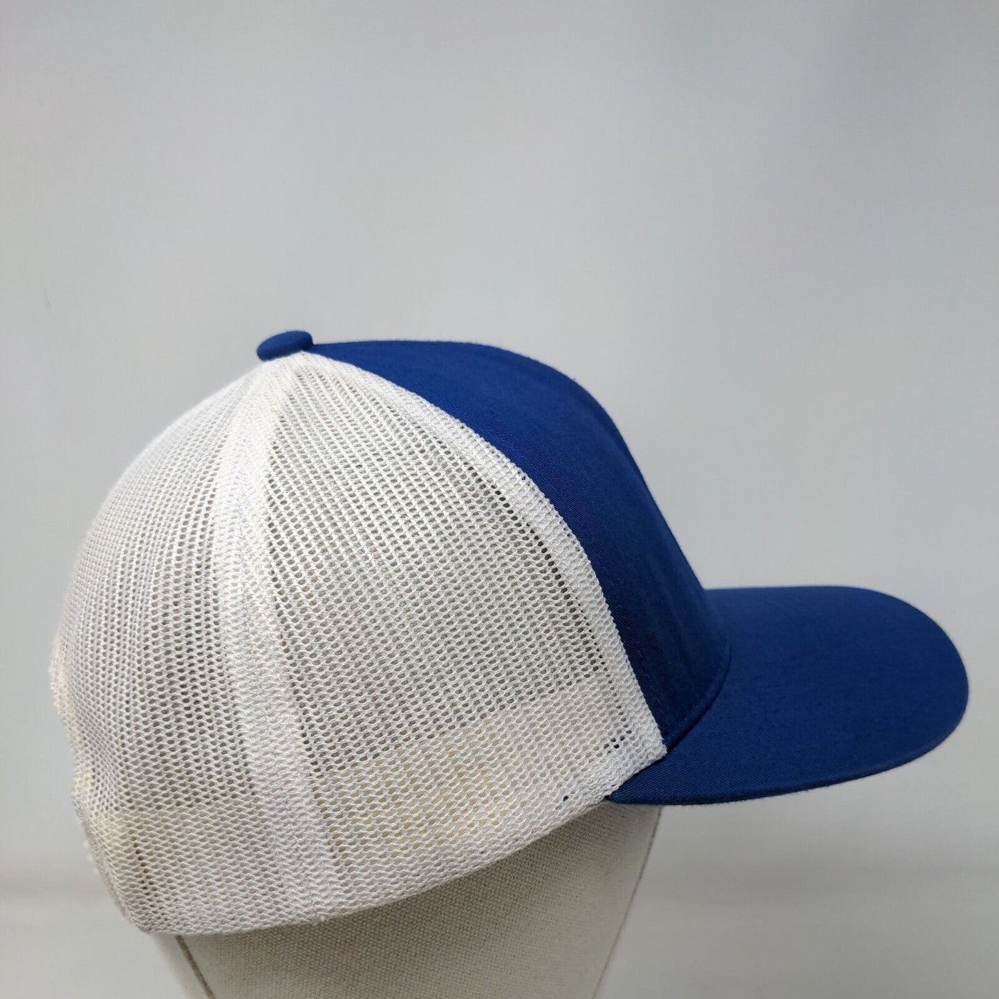 Hop Valley Brewing Co. Snapback Trucker Hat Blue One Size Mesh Back