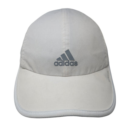 Adidas Strapback Baseball Cap Beige One Size Adjustable Lightweight 6 Panel