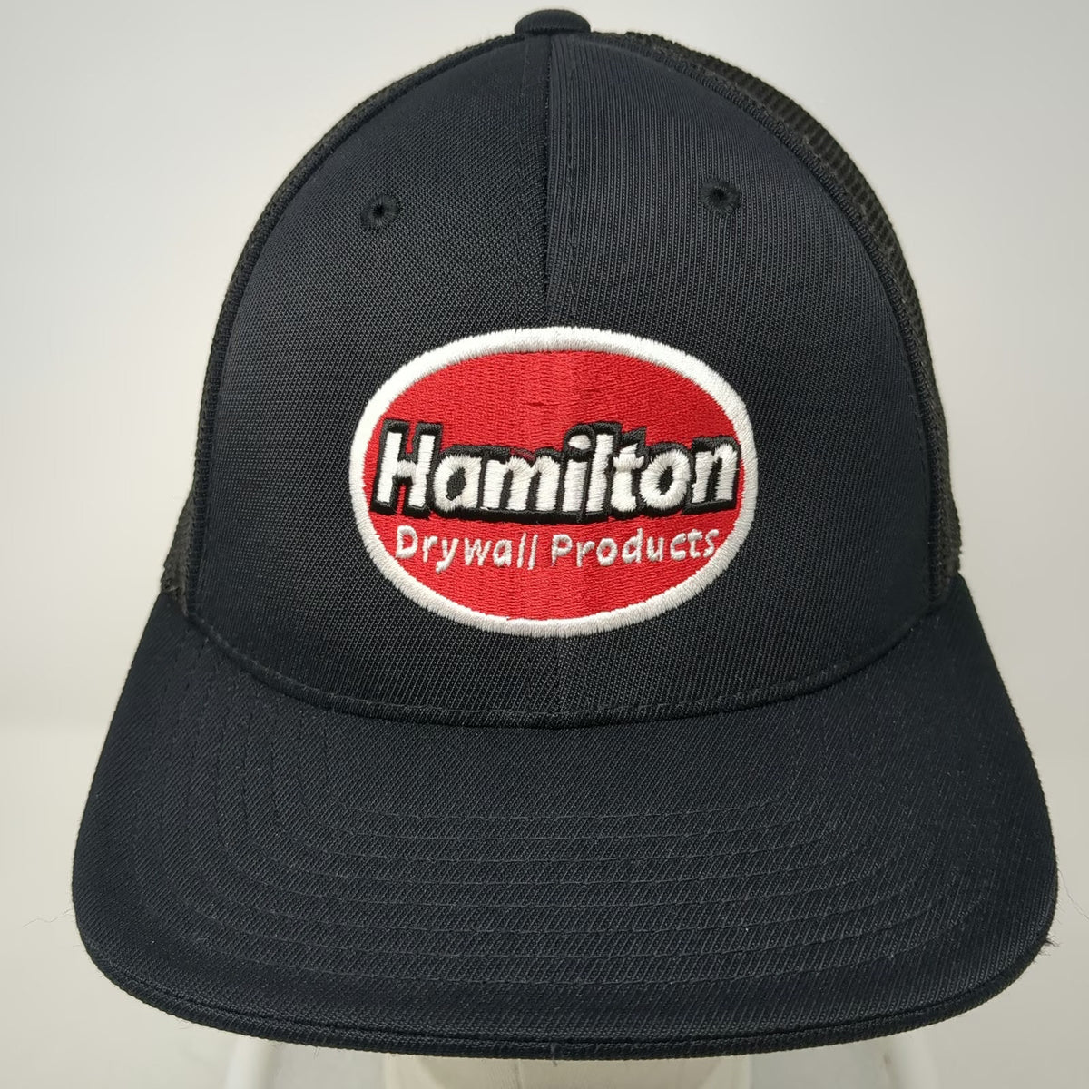Pacific Headwear Baseball Cap Black 7 3/8 Hamilton Drywall Mesh Back Pro Hat