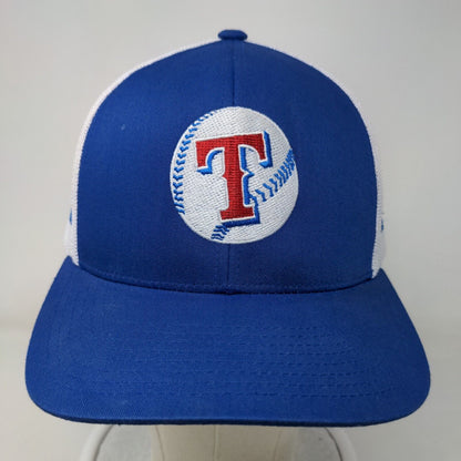 Pacific Headwear Men's Snapback Hat Blue Embroidered Texas Rangers Logo