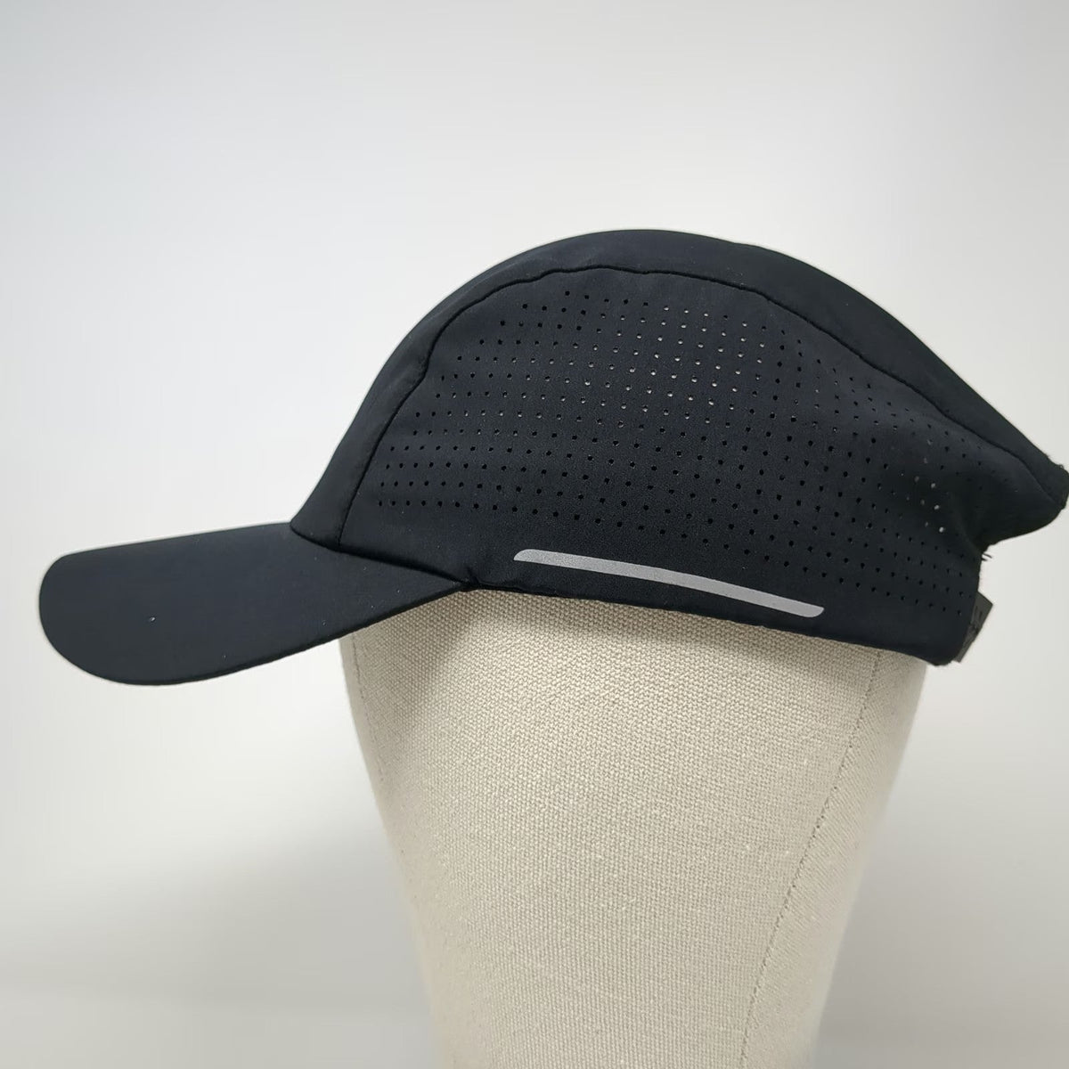 All in Motion Baseball Cap Black One Size Reflective Perforated Performance Hat