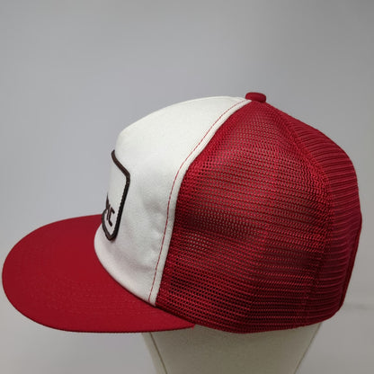 K-Brand Trucker Hat Red White One Size Olympic Paint Torch Patch Mesh Snapback
