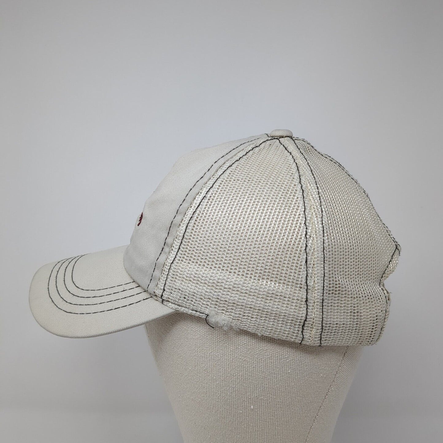 Radio Boise 89.9 FM Strapback Trucker Hat Tan OS Adjustable Mesh Back Bretmor