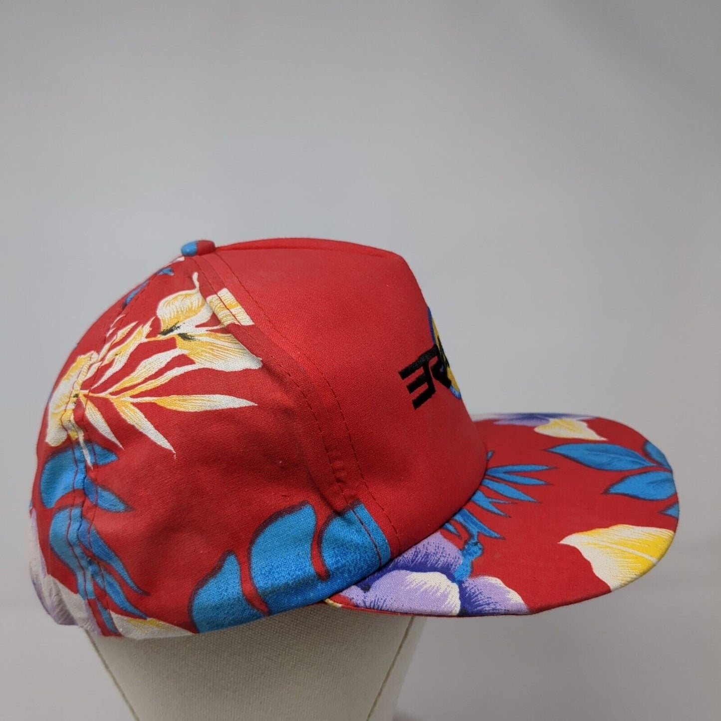 Rally Snapback Hat Multicolor OS Adjustable Embroidered Floral Print Cotton