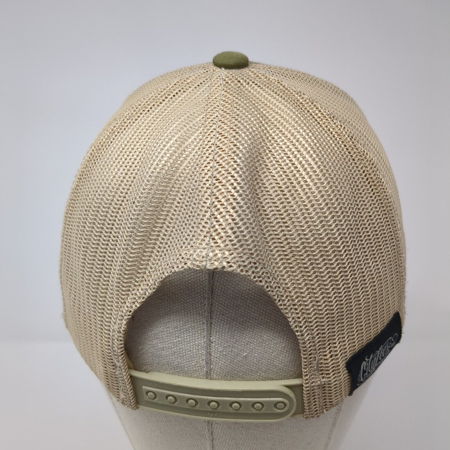 North American Organics Snapback Trucker Hat Green One Size Mesh Back