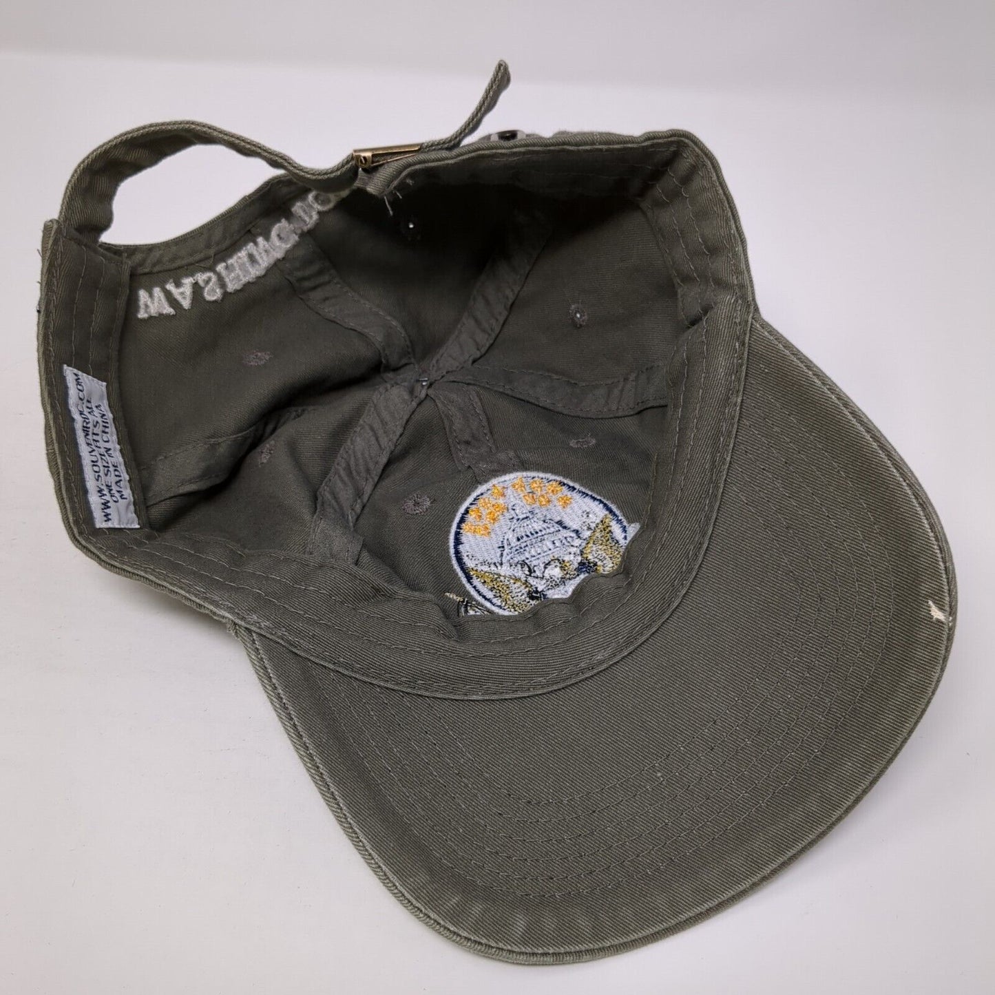American Eagle Wadshington DC Slideback Hat Brown OS Adjustable Embroidered