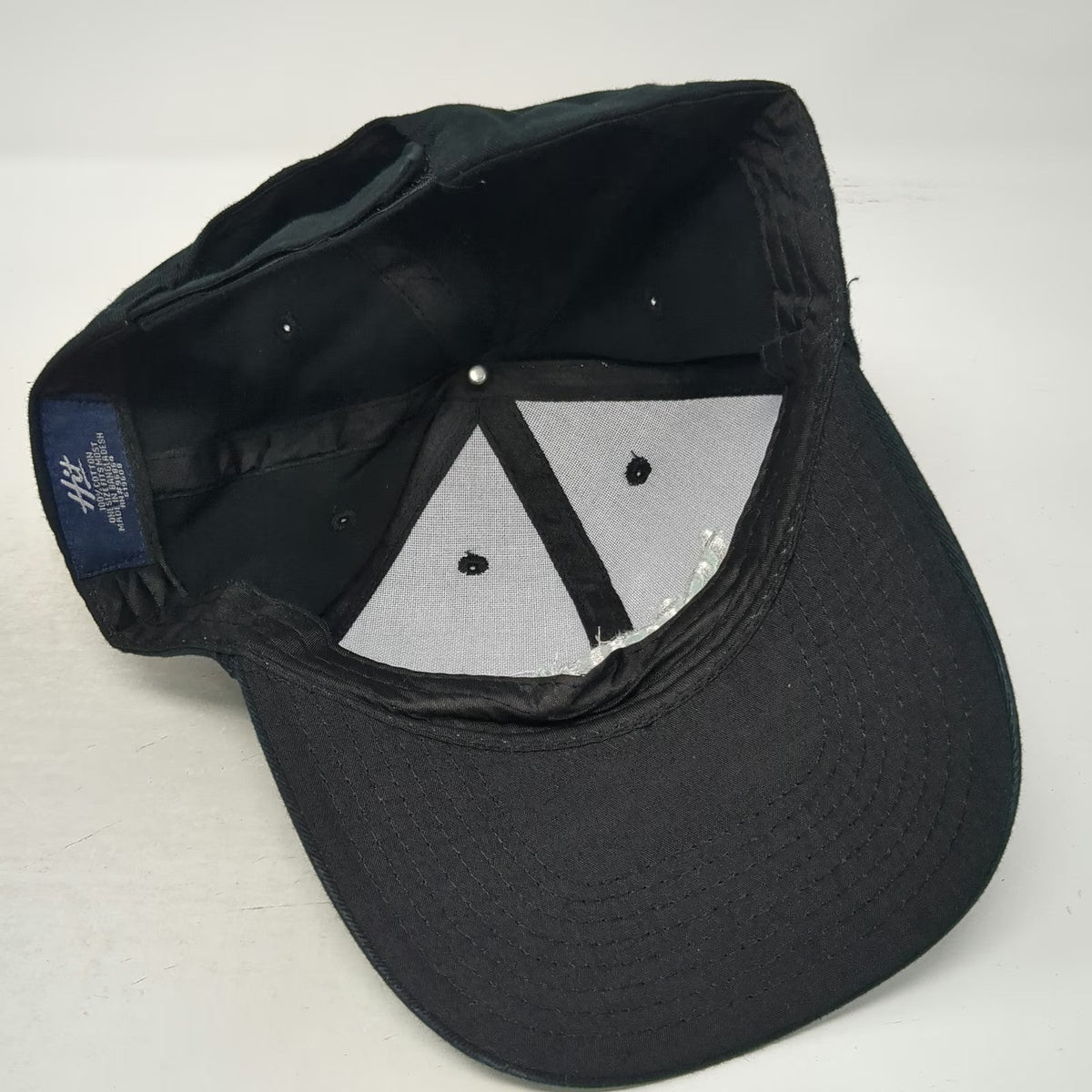 Hit Total By Verizon Black One Size Baseball Cap Hat Strapback Cotton Logo