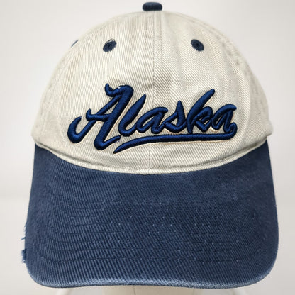 Arctic Circle Enterprises Baseball Cap Beige Blue One Size Alaska Strapback Hat