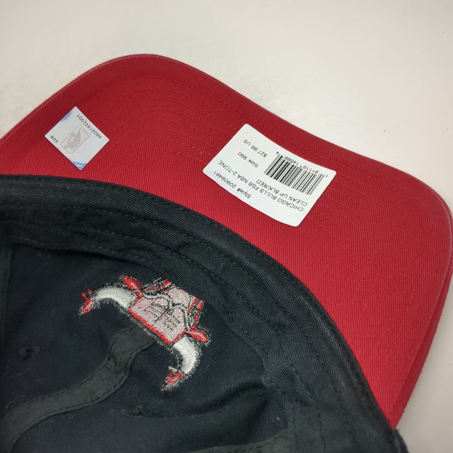 '47 Chicago Bulls NBA Hat Black Red One Size Cap Adjustable Embroidered Logo